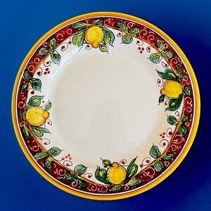 4-Deruta Italy Limoni Positano 11" Hand Painted-Gialletti Pimpinelli Stamped